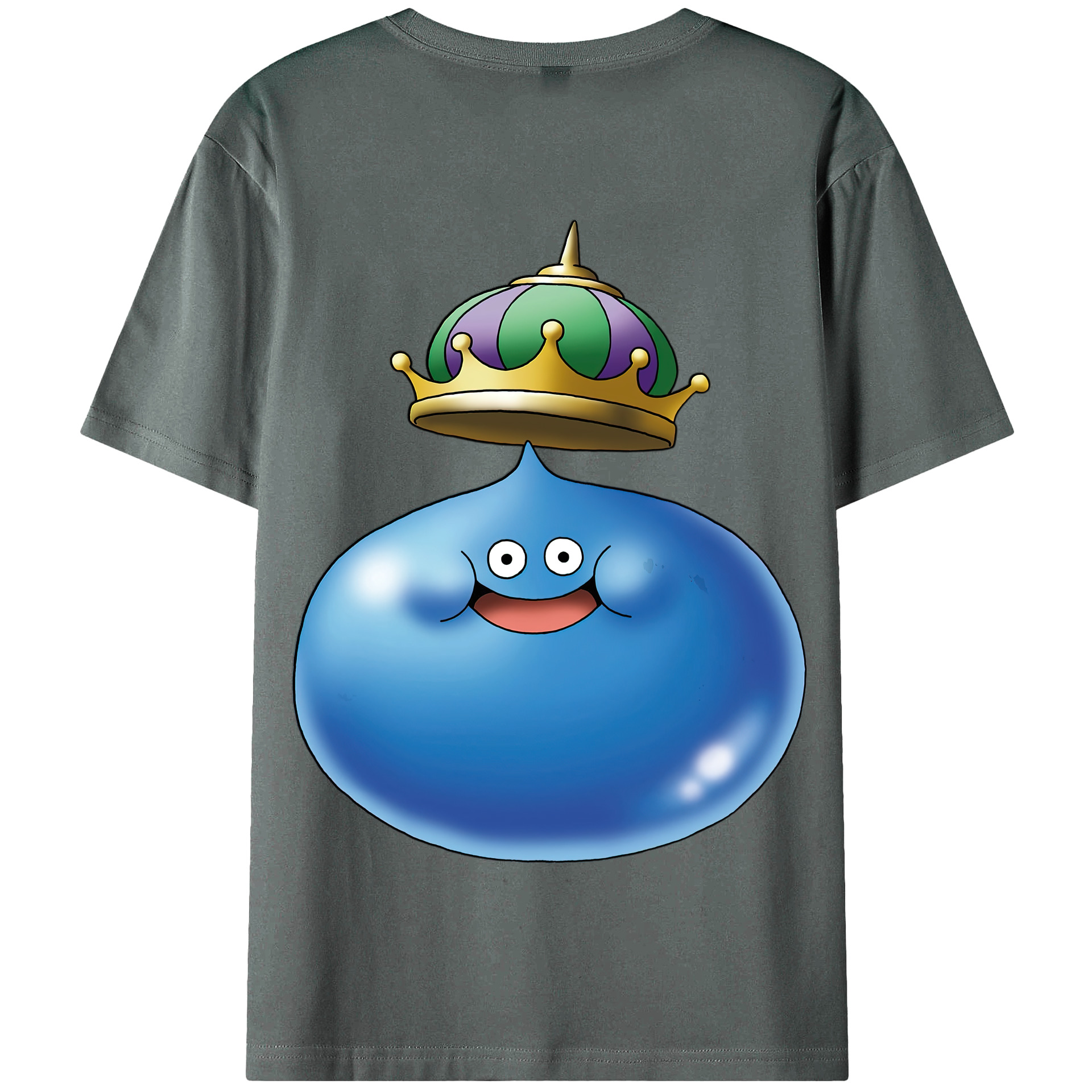 （画像用） ドラゴンクエスト Doragon Kuesuto Dragon Quest 綿100％半袖Tシャツ（背面プリント）